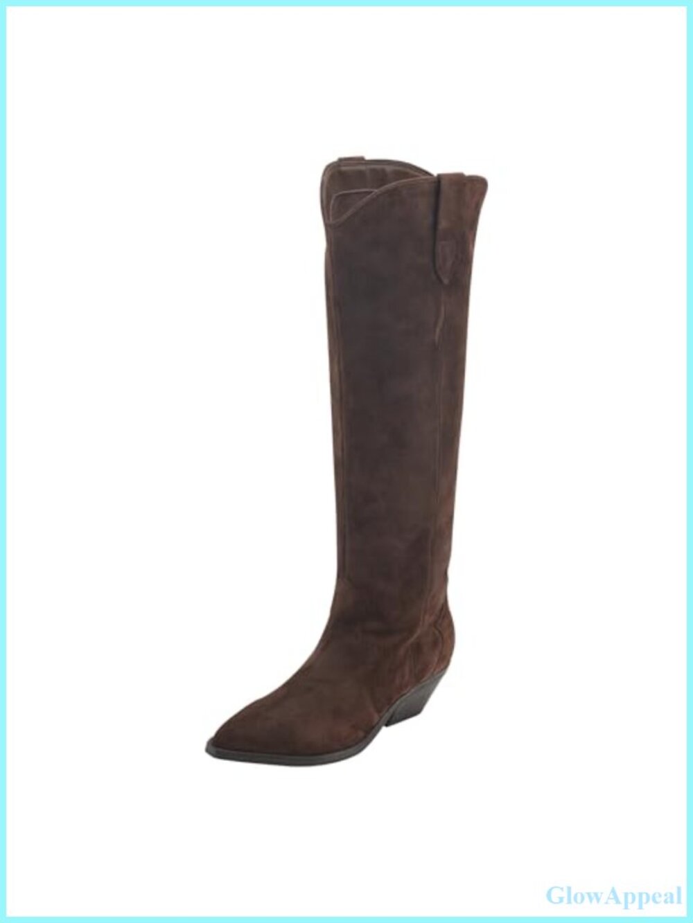 Suede Knee-High Pull-On Boots 1.57" Heel